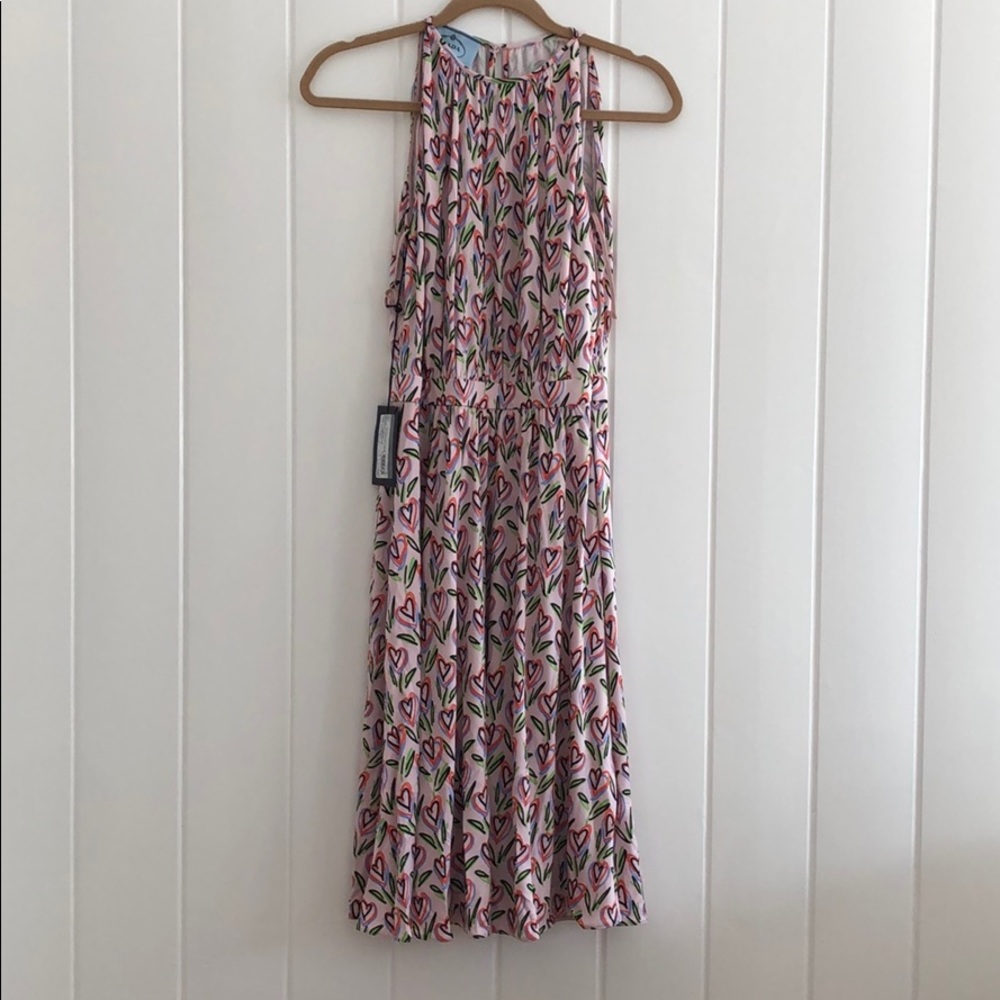 Prada pink dress with hearts